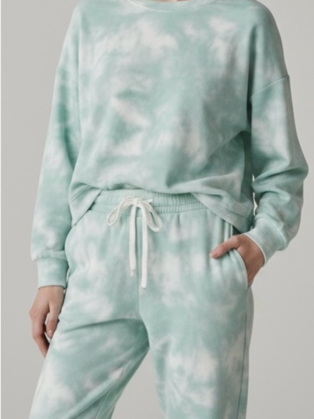 Light Blue Tie-Dye Track Joggers Set - Unknown Brand